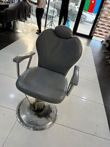 kreslo çarpayı: Bərbər/kosmetologiya üçün hidravlik kreslo - Rəng: boz - Material — 1