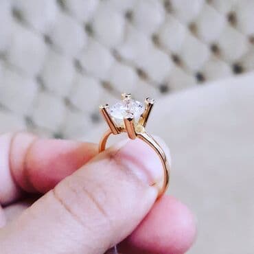 tək qaş: Nişan, Üzük, Sarı qızıl, 750 Əyar — 2