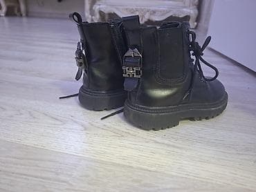 Шлёпанцы: Uşaq üçün qara dəri botlar - Model: bağcıqlı qısa çəkmə (ankle boot) — 5