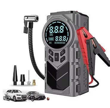 teker traktor: Avtomobil üçün çoxfunksiyalı Jump Starter + Kompressor Xüsusiyyətlər — 5
