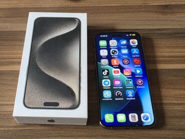 iphone 15 satılır: IPhone 15 Pro Max, 256 GB, Natural Titanium, Simsiz şarj, Face ID, Sənədlərlə — 3