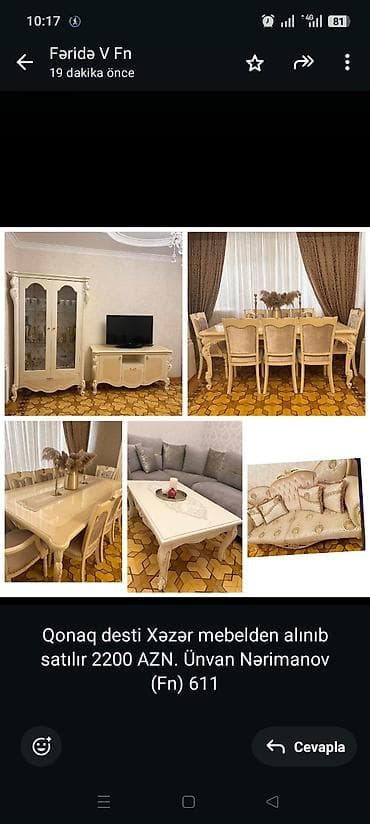 lalafo az mebel gence: Qonaq desti Xəzər mebelden alınıb satılır 2200 AZN. Ünvan Nərimanov — 1