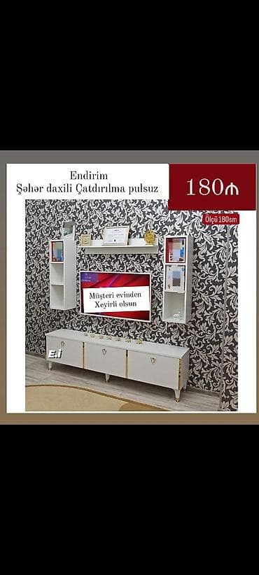 *TV stend 180Azn 💥* ✔️Rəng seçimi var ✔️ *Şəhər daxili Çatdırılma və