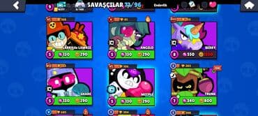 Digər kolleksiyalar: Brawl Stars hesabı – geniş döyüşçü kolleksiyası və inkişaf etmiş — 1