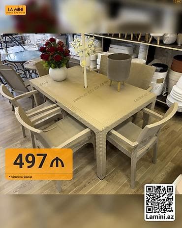 Rattan üslublu 6 nəfərlik bağ-balkon dəsti - Dəst tərkibi: 1 ədəd lalafo.az -da Rattan üslublu 6 nəfərlik bağ-balkon dəsti - Dəst tərkibi: 1 ədəd