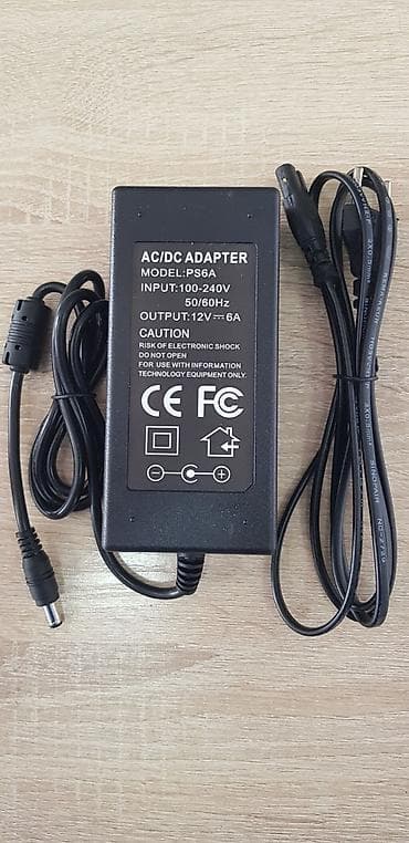 AC/DC Adapter – Model: PS6A - Giriş: 100–240V, 50/60Hz (universal