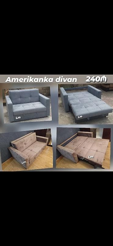 divan satilir tecili: *Amerikanka divan* Yeni və sifarişlə💥 Qiymət : *240₼* Ölçü  — 1