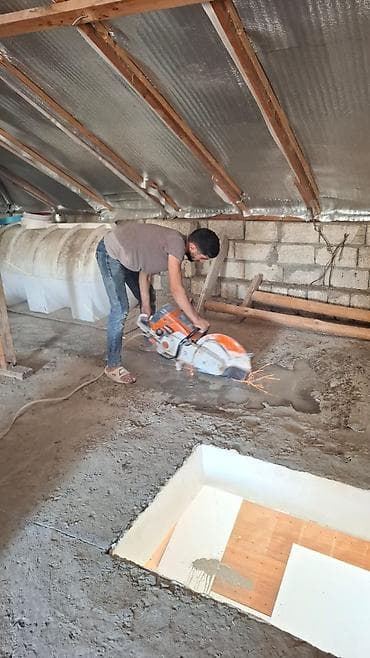 qapi ustu asmalar: Beton kəsmə və deşik açma xidməti - Armaturlu/armatursuz beton — 1
