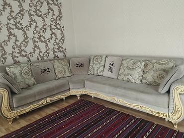 stul ikinci əl: Künc divan, İşlənmiş, Açılan, Bazalı, Vеlur parça, Çatdırılma yoxdur — 1