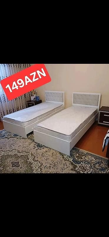 tek çarpayılar: Tək nəfərlik çarpayı – 149 AZN - Minimalist, müasir dizayn: düz — 1