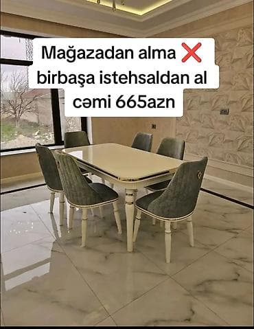 Новый, Раскладной, 6 стульев