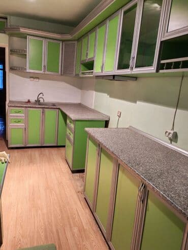 işlənmiş seyf qapılar: (RAZILAŞMA YOLU İLƏ ) Yaşıl-ağ tonlarda künc mətbəx mebeli dəsti - L — 3