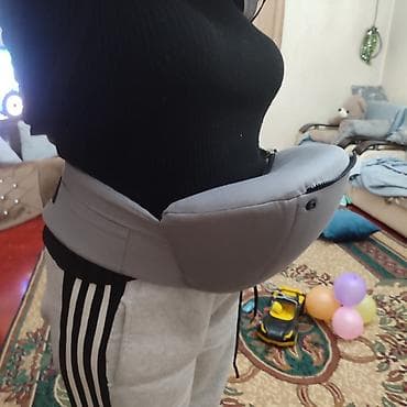 2 yas: Uşaq daşıma kəməri və oturacaqlı kanguru - Rəng: boz - Geniş bel — 4