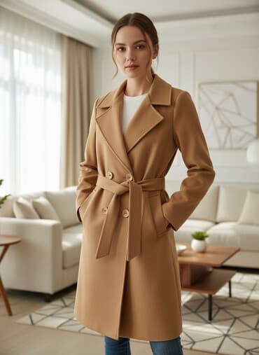 zander zell turkey: Palto, S, rəng - Bej — 2