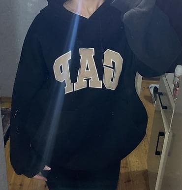 papaq kişi: Svitşot, Gap, Standart, rəng - Qara — 2