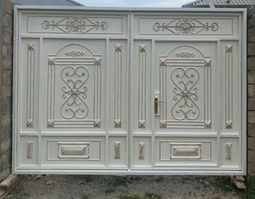 жер тошок: Железо Дворовые ворота, Распашные, 3 м, Механические, С дверью, цвет - Голубой, Нет кредита, Платная установка, Платная доставка — 29