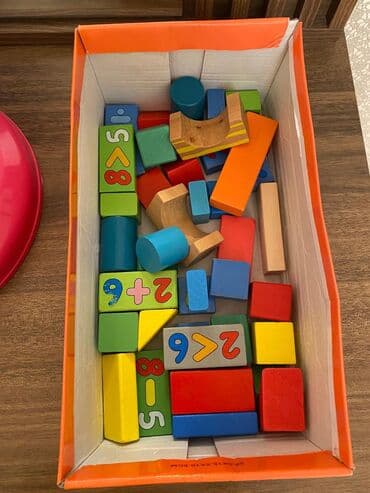 uşaq inkişafı metodikası: Uşaq oyuncaqları dəsti - Ağıllı bloklar: Taxta və rəngarəng quruluş — 1