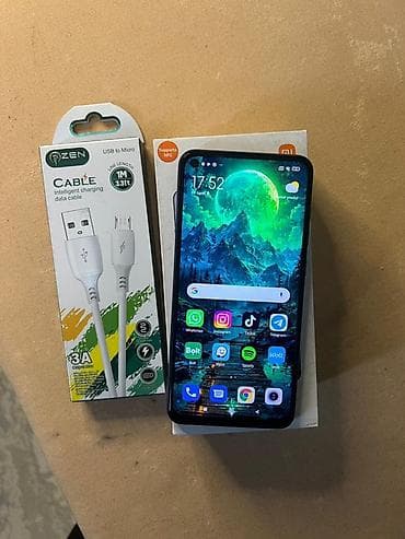 Redmi Note 9, 64 GB, rəng - Göy, Barmaq izi, Face ID