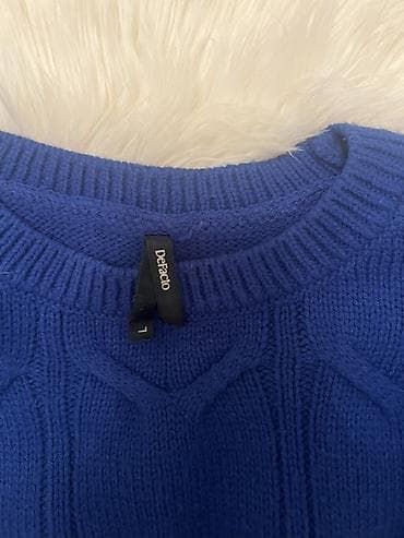 Свитера: Мужской свитер, Defacto, L, цвет - Синий — 2