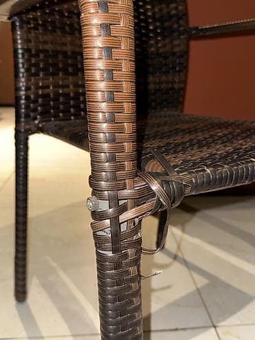 стул для балкона: 2 nəfərlik rattan terras/balkon dəsti 1 ədəd həsir masa + 2 ədəd — 3