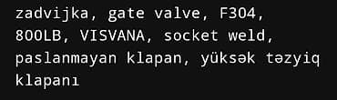 e.c.a kombi: Sənaye klapanı – VISWANA Gate Valve - Marka: VISWANA (VIS) - Tip — 5