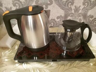 Süfrə qab-qacaqı: Yeni, rəng - Gümüşü, Çaydan, Nikel, 1,5 bucket volume l — 1