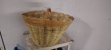 белые плетеные корзины: Həsir səbətlər, böyuk ölçülü, əla vəziyyətdə, 10 ədəd var — 3