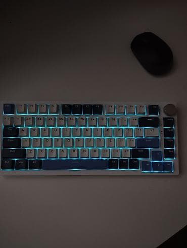 komputer i9: Ajazz AK75 Pro White & Blue | RGB | Huano × Ajazz Blue Linear — 10