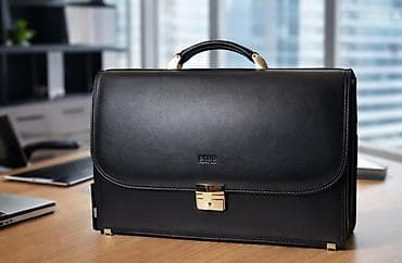 Modemlər və şəbəkə avadanlıqları: Kişilər üçün klassik ofis portfeli – yeni kolleksiya - Rəng: qara - — 5