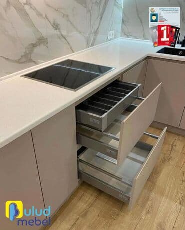 2ci əl kuxna mebelləri: Sifarişlə mətbəx dəsti, Özü çəkən petlələr, Şüşə, Kredit var, Pulsuz çatdırılma, Rayonlara çatdırılma, Ünvandan götürmə — 8