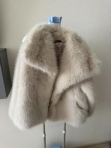 Üst geyimi: ZARA qadın süni kürk paltosu - Model: qısa kəsimli, həcimli yaxalıq — 2