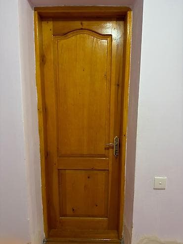 Taxta və şüşəli otaq qapıları – dəst - Material: təbii ağac (masif)