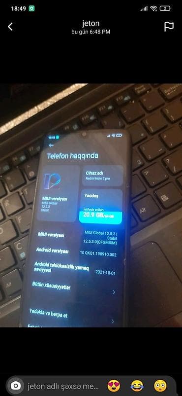 Redmi 7 Pro, 64 GB, rəng - Qara, Barmaq izi, İki sim kartlı, Face ID — 2