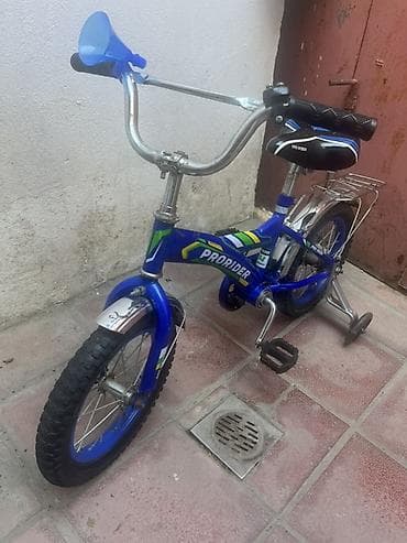 Uşaq velosipedi – PRO RIDER, 14 luk mavi rəng. Az surulub tekerleri