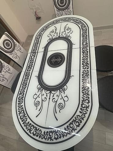 Masalar: Masa desti yigili 140.açiq 170 sm.Yenidir 6 stul.daxil. Ustu — 4