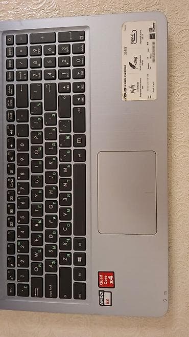 hdm: ASUS X540YA-XO010 noutbuk Texniki xüsusiyyətlər: - Prosessor: AMD A8 — 5