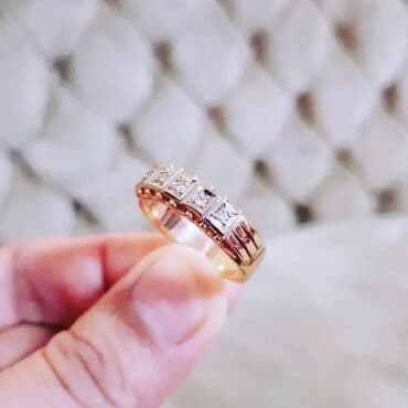 kişi üzükleri qızıl: Nişan, Üzük, Çəhrayı qızıl, 583 Əyar, Brilyant, 0-0.25 Karat — 2