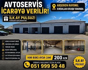 temir tikinti: Ünvan: abşeron rayona✅ Geniş həyəti var ✅ Bir neçə servis boksu — 5