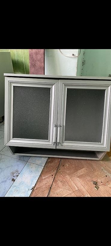 kuxna skaf: Mətbəx dolabı dəsti - Modul tipli alt və üst dolablar - Rəng: boz — 3