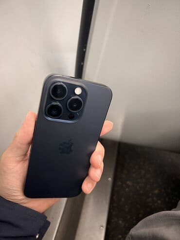 iphone 17 qiymeti irşad: IPhone 15 Pro, 256 GB, Blue Titanium, Face ID — 4