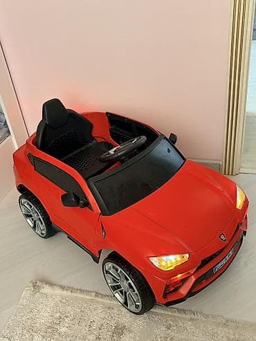 Uşaq üçün elektrikli miniatür maşın – qırmızı rəngdə sport/SUV — 3