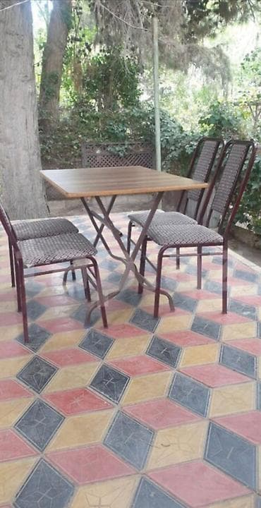 Restoran mebeli: Kafe üçün stol-stul dəsti. 7 ədəd MDF (su götürməyən, keyfiyyətli) — 5