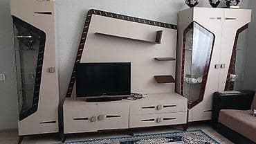 Mebel dəsti – TV stendi və vitrinli qonaq otağı komplekti - Müasir