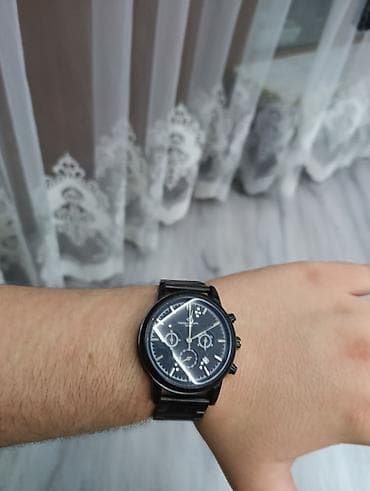 Qara rəngli kişi qol saatı Patek Philips - Korpus və qolbaq: metal — 1