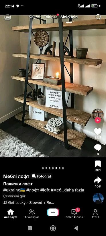 Дом и сад: Loft üslubunda metalkarkaslı mebel dəsti - Vizaj masası: Geniş iş — 4