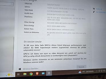 hdd 500gb: Salam gtx 1660 super 6g ekran karti var, 32gb ram, 250 ssd, 2 tb — 3