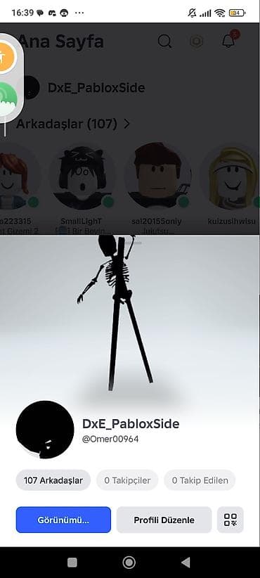 Roblox avatar dizaynı – “Emo/Skelet” temalı tam paket Məzmun: -