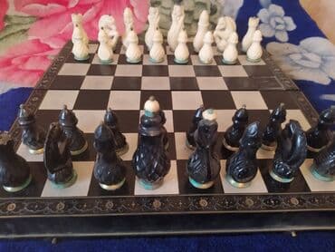 metbex ucun alcipan fiqurlari: Dekorativ şahmat dəsti - Unikal dizaynlı fiqurlar: fil, at, qala və — 2