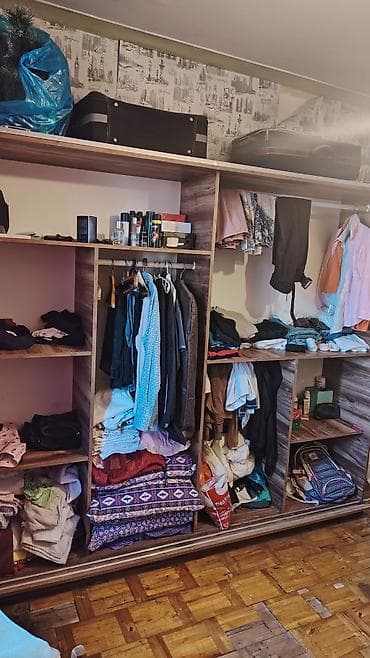 Geniş funksional paltar şkafı - Material: laminat (ağac teksturalı