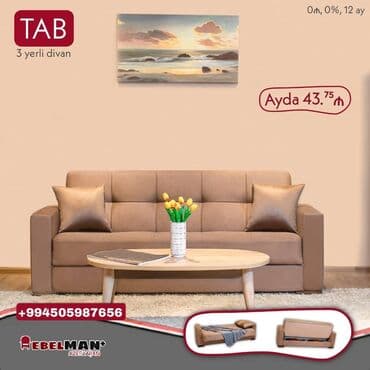 əncir cemi: Divan TAB kreditlə | MEBELMAN+ TAB 3-lü divan. Sadəlikdən üstün — 1